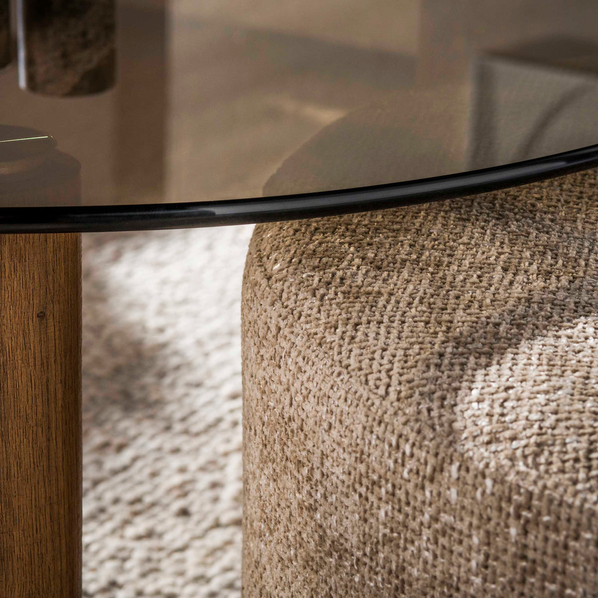 Couchtisch – 80×80×40 cm – Bronzefarbenes Glas | Modell N0336