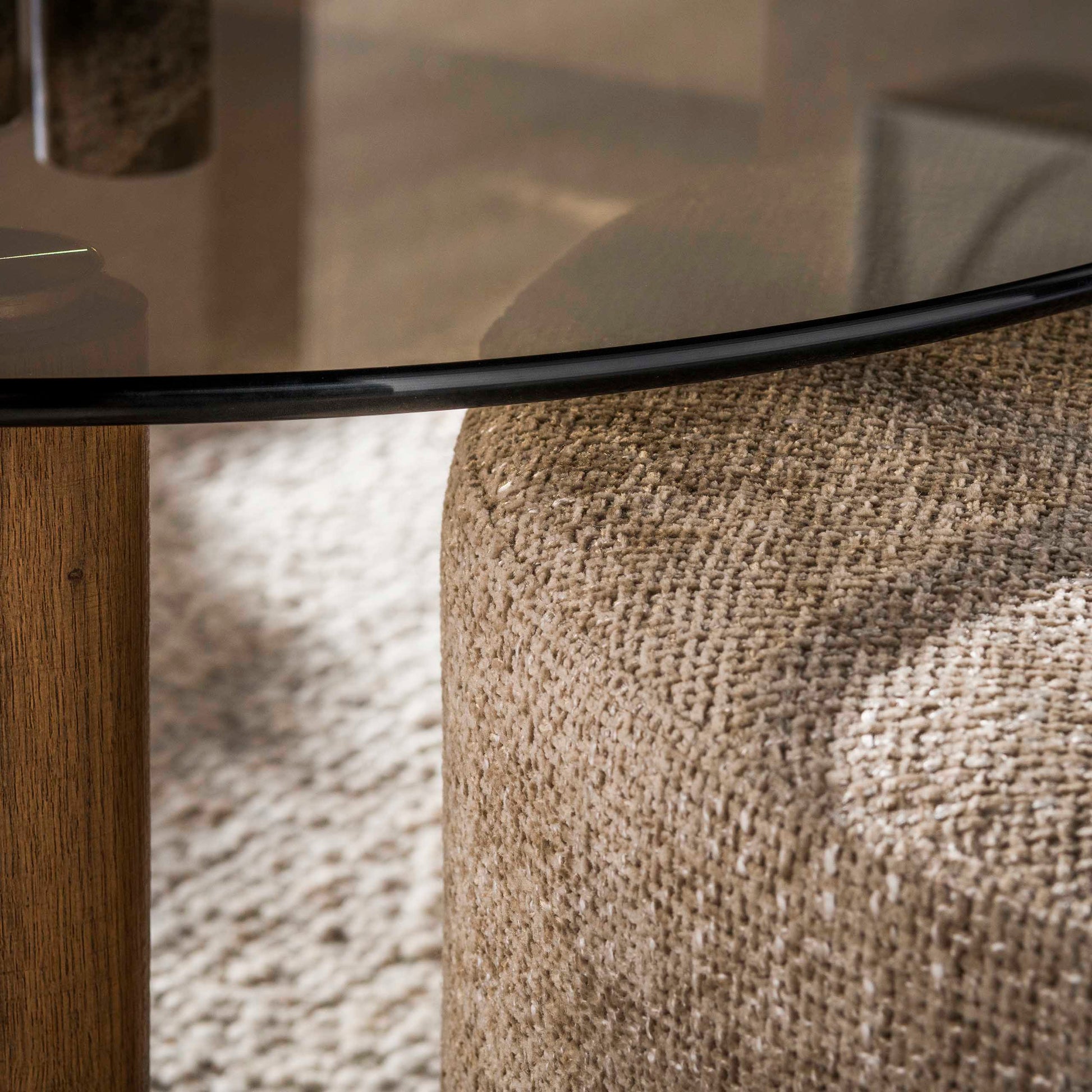Couchtisch – 80×80×40 cm – Bronzefarbenes Glas | Modell N0336