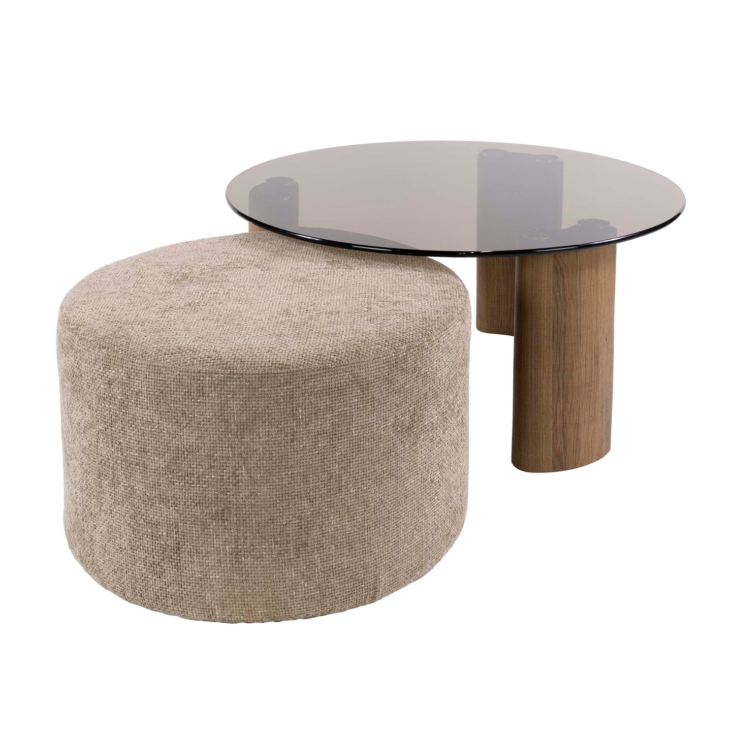 Couchtisch – 80×80×40 cm – Bronzefarbenes Glas | Modell N0336