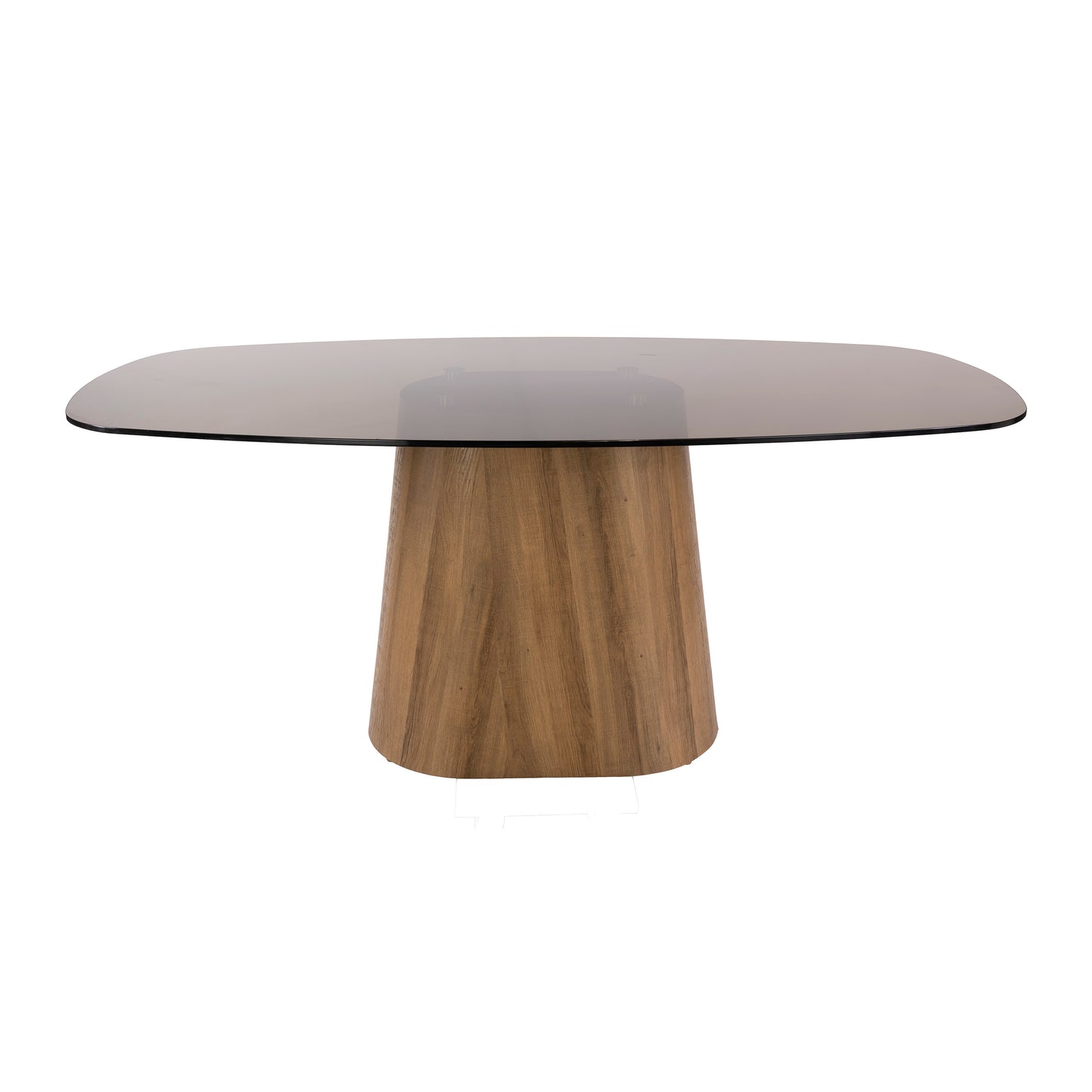Esstisch – dänisch oval oval – 215×105×76 cm – Bronzefarbenes Glas | Modell N0338