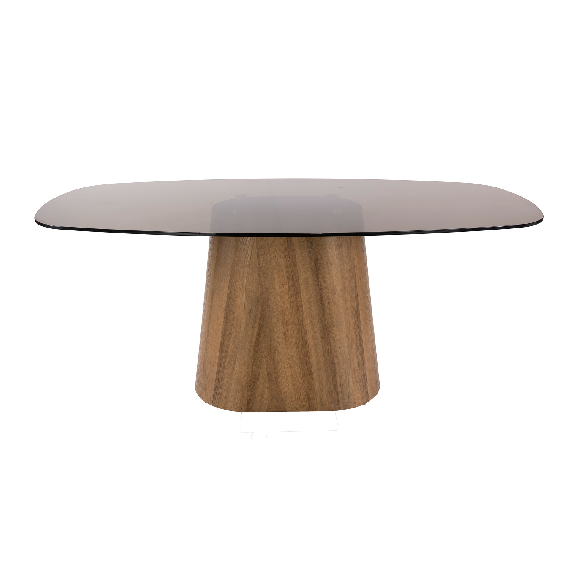 Esstisch – dänisch oval oval – 215×105×76 cm – Bronzefarbenes Glas | Modell N0338