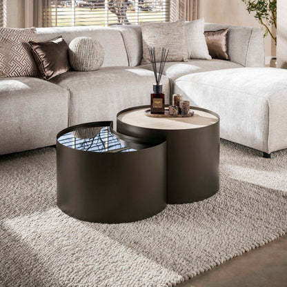 Couchtisch – 60×60×41 cm – 3D Keramik travertin | Modell N0339
