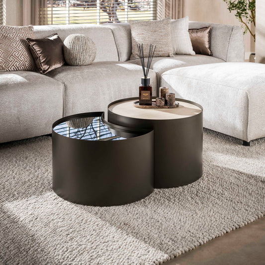 Couchtisch – 60×60×41 cm – 3D Keramik travertin | Modell N0339