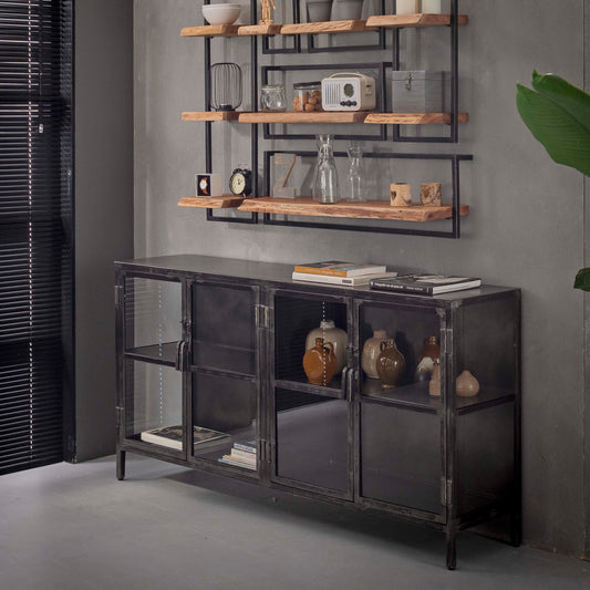 Sideboard – 180×40×92 cm – Gunmetal | Modell N0341