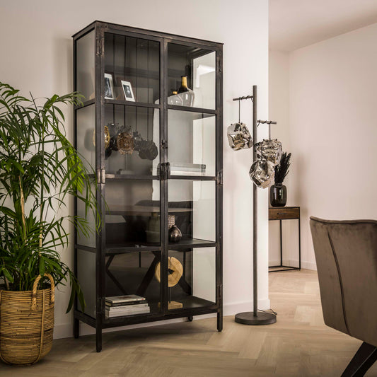 Wandschrank – 90×40×190 cm – Gunmetal | Modell N0342