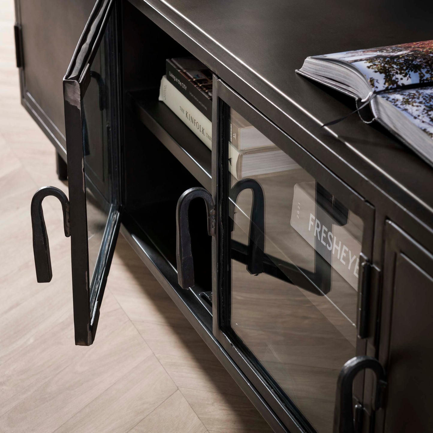 Highboard – 180×40×51 cm – Gunmetal | Modell N0343