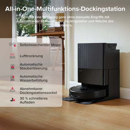 Roborock QV 35A Saugroboter Set (verbessert von Qrevo S) mit Multifunktionsdock (mit Staubsaugerbeutel*2 Stück)