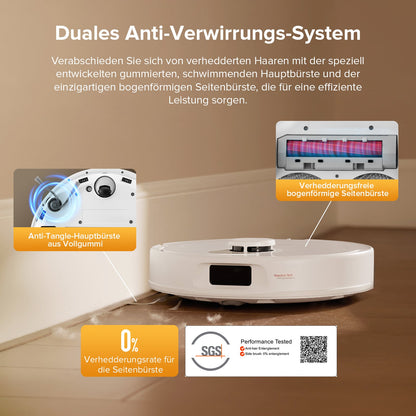 Roborock QV 35S Set Roboter-Staubsauger mit Multifunktions-Dockingstation (mit Staubbeutel*2 Stück und Filter*1 Stück)