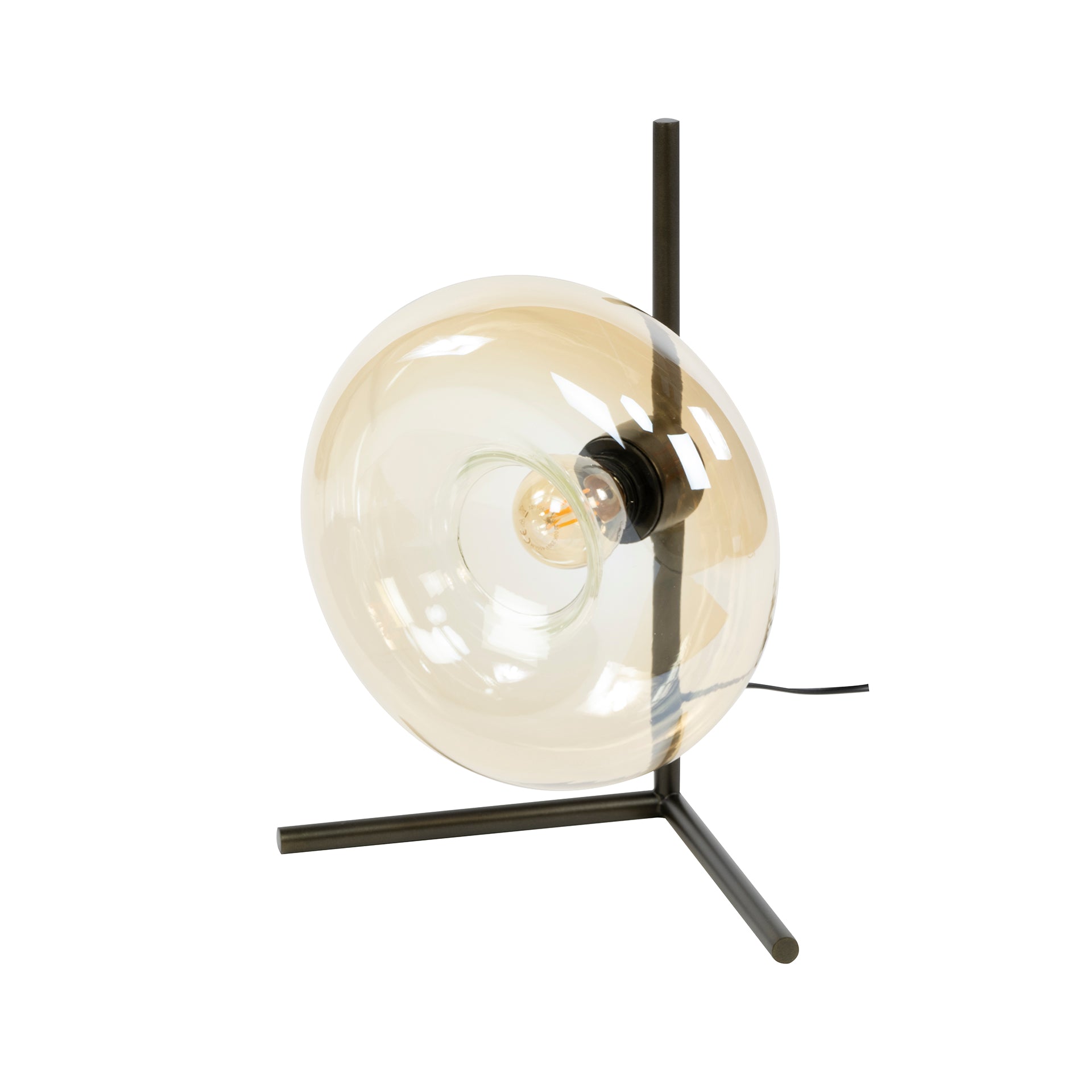 Tischleuchte – 32×20×40 cm – Amberfarbenes Glas | Modell N0345