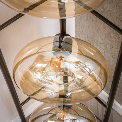 Stehleuchte – 33×20×168 cm – Amberfarbenes Glas | Modell N0346