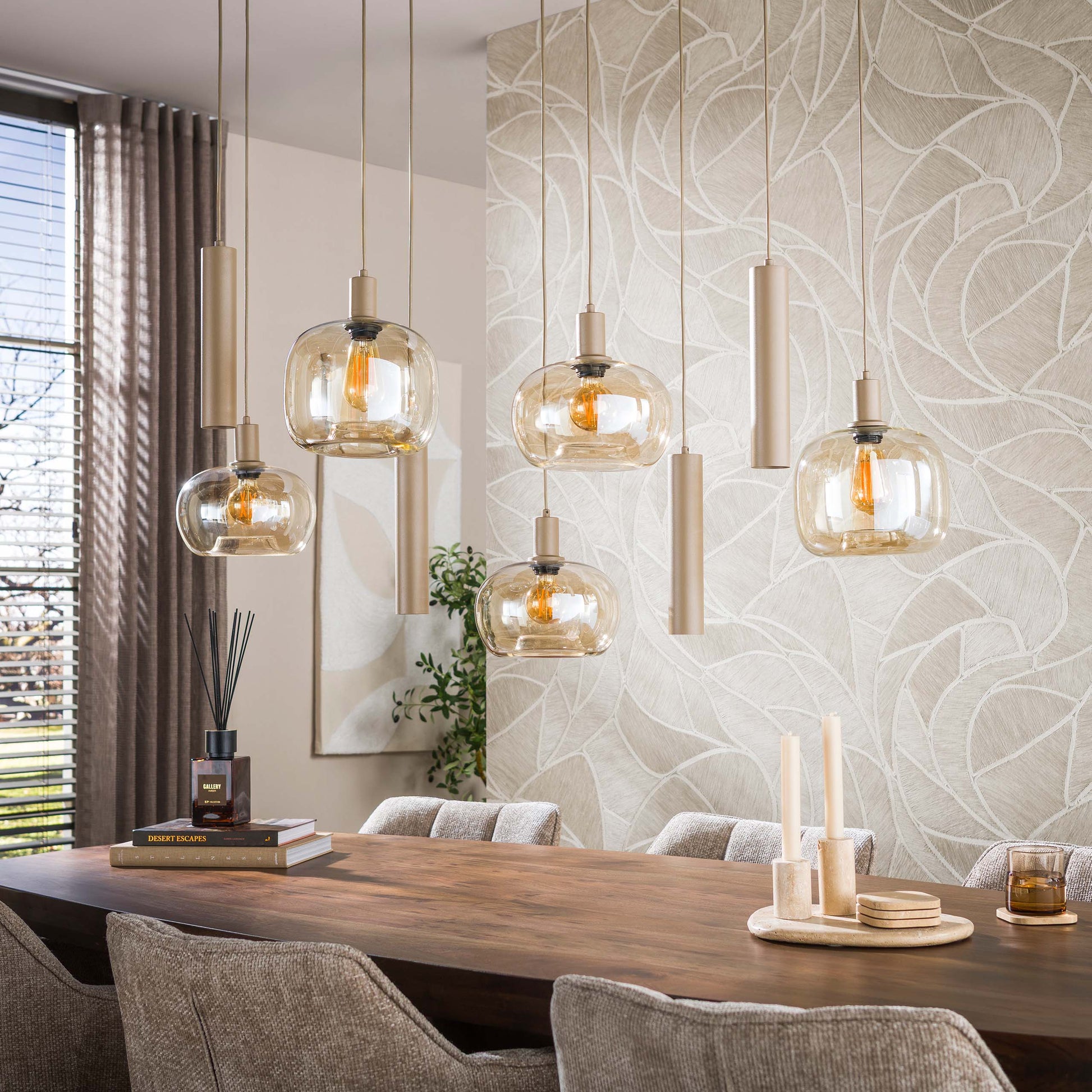 Pendelleuchte – 130×54×150 cm – Beige | Modell N0348