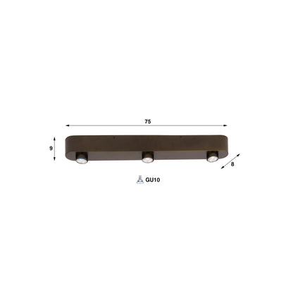 Deckenleuchte – 75×8×9 cm – Sienna braun | Modell N0349
