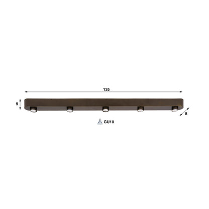 Deckenleuchte – 135×8×9 cm – Sienna braun | Modell N0350