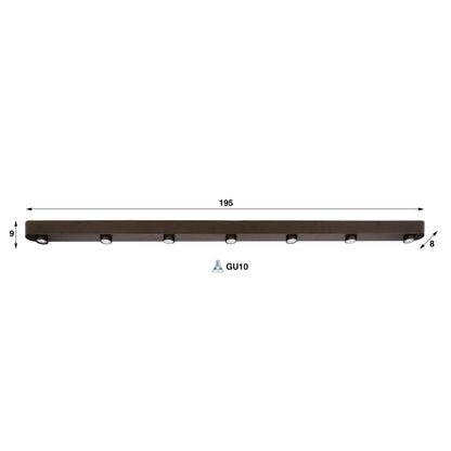 Deckenleuchte – 195×8×9 cm – Sienna braun | Modell N0351