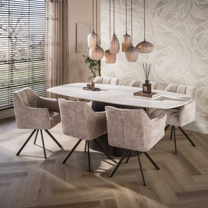 Pendelleuchte – 96×35×150 cm – Sienna braun-frosted | Modell N0353