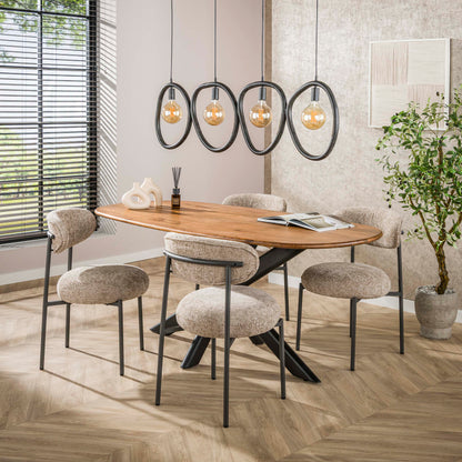 Pendelleuchte – 140×8×150 cm – Artic schwarz | Modell N0362
