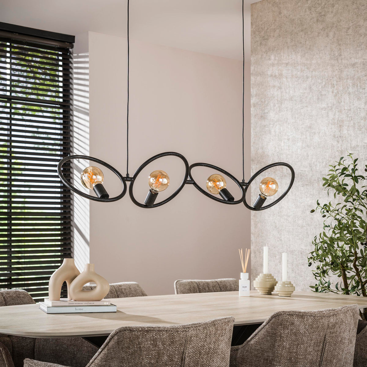 Pendelleuchte – 130×30×150 cm – Artic schwarz | Modell N0366