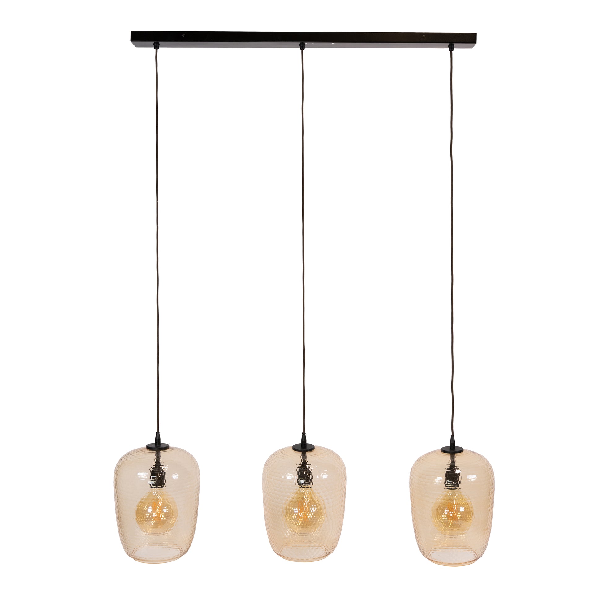 Pendelleuchte – 110×25×150 cm – Amberfarbenes Glas | Modell N0371