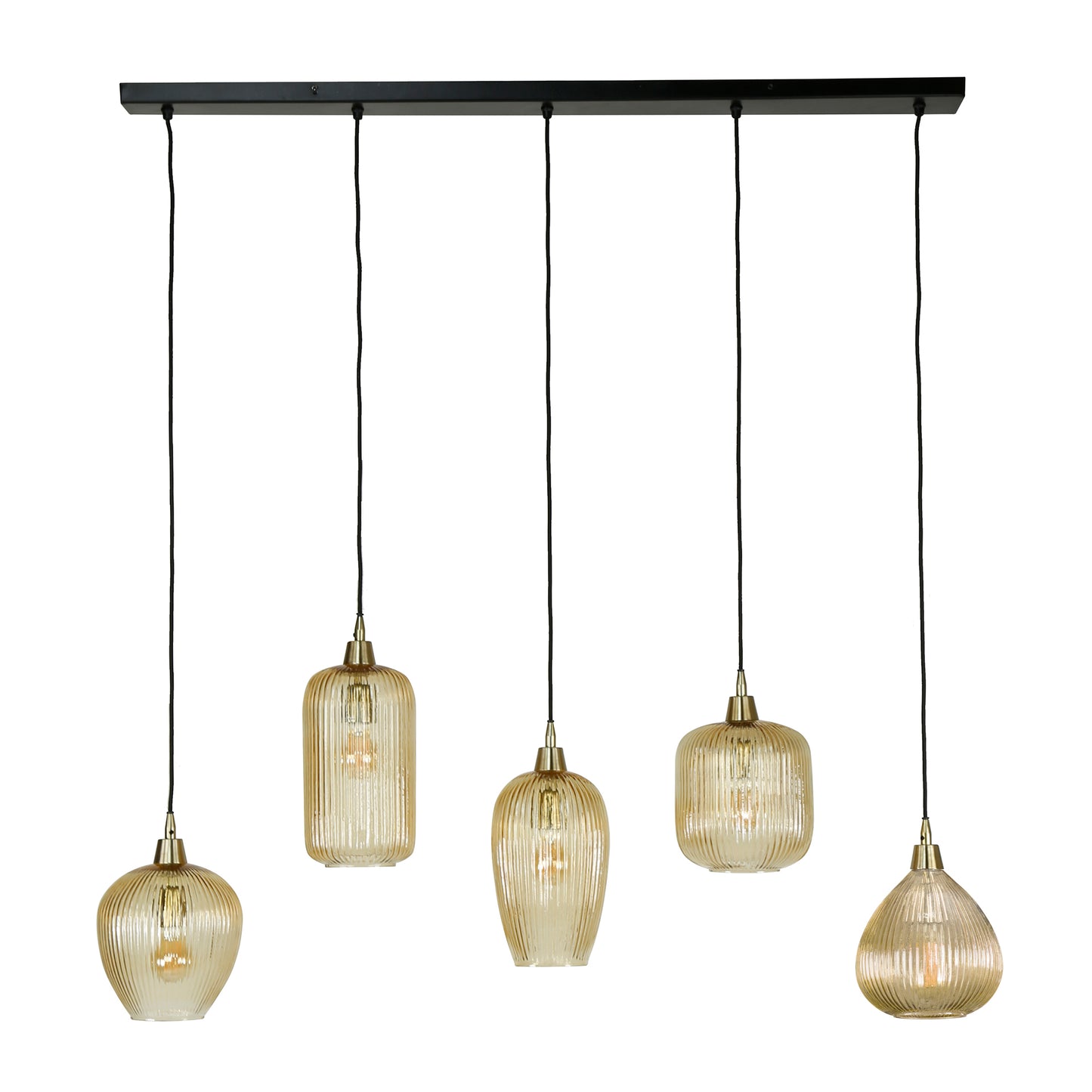 Pendelleuchte – 120×20×150 cm – Amberfarbenes Glas | Modell N0377