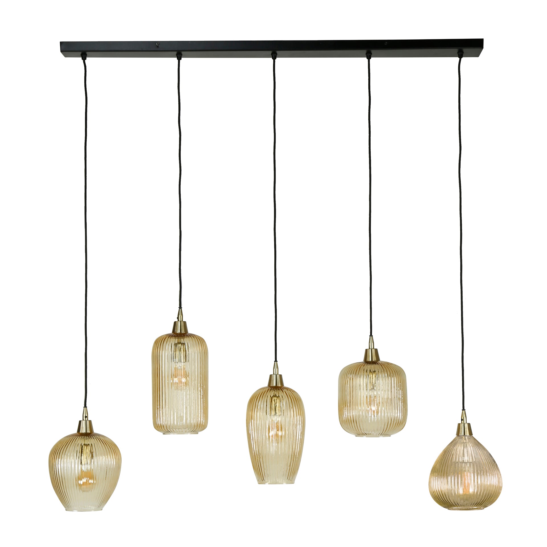 Pendelleuchte – 120×20×150 cm – Amberfarbenes Glas | Modell N0377
