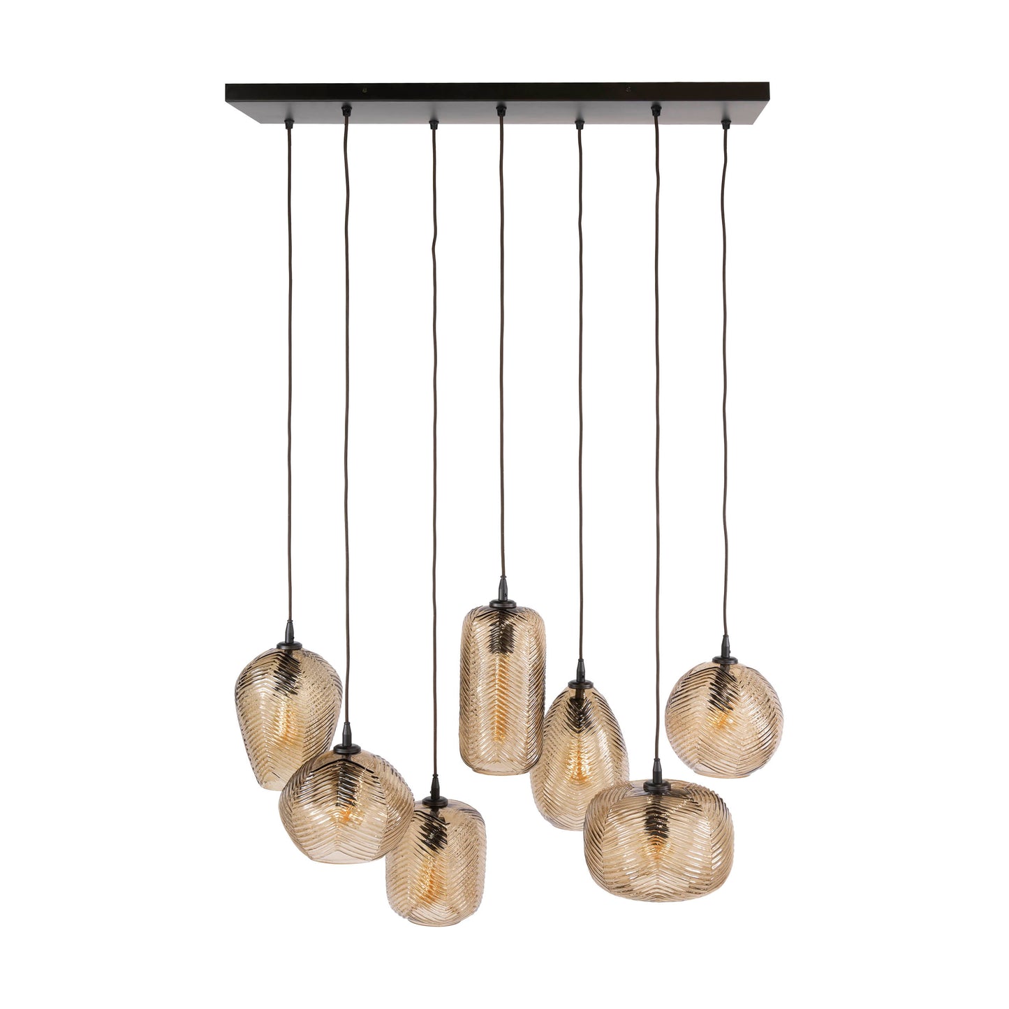 Pendelleuchte – 96×40×150 cm – Smoke braun Glas | Modell N0379