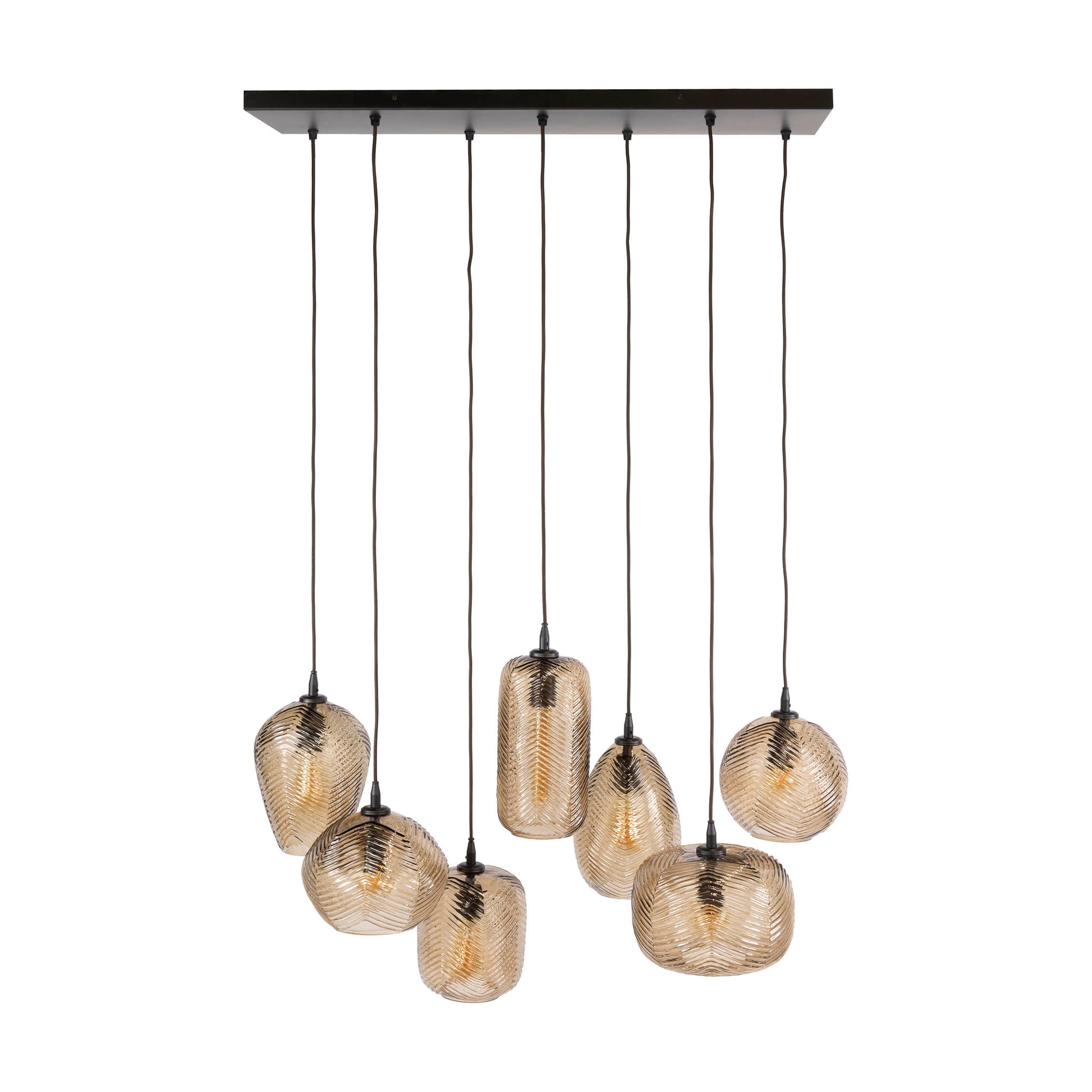 Pendelleuchte – 96×40×150 cm – Smoke braun Glas | Modell N0379