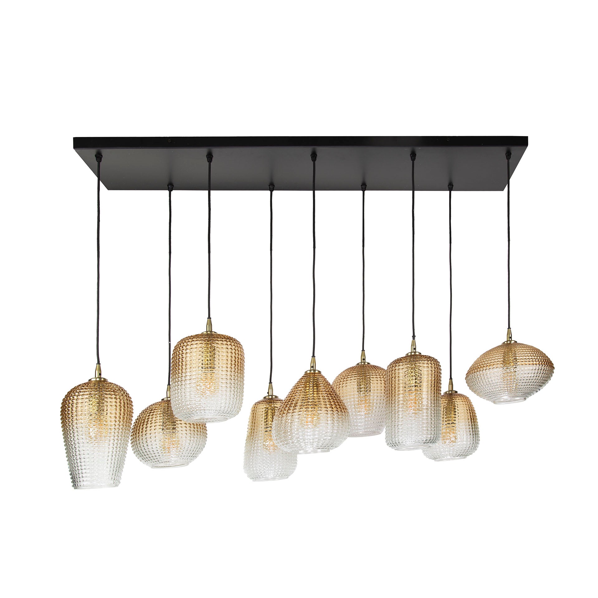 Pendelleuchte – 120×40×150 cm – Amberfarbenes Glas | Modell N0380