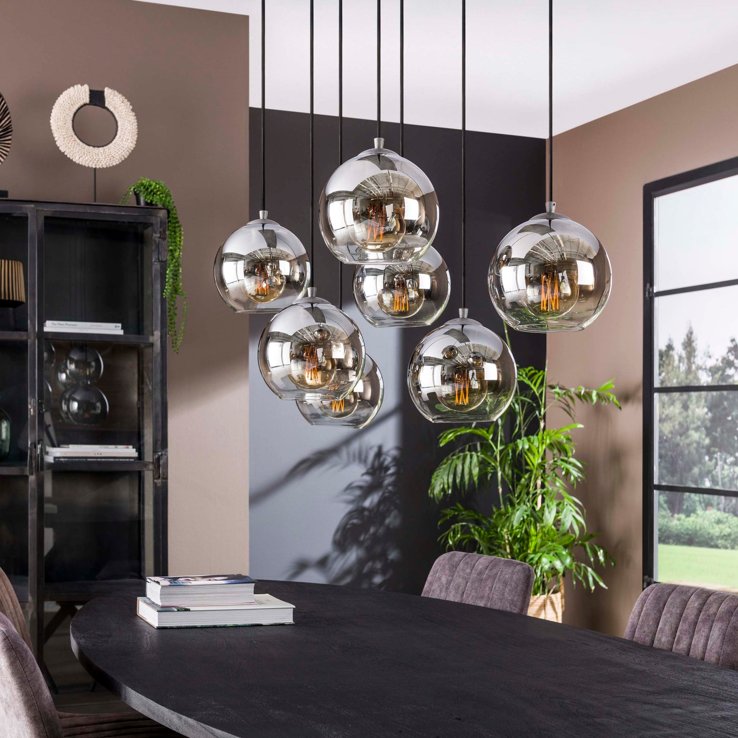 Pendelleuchte – 40×110×150 cm – Alt Silber | Modell N0383