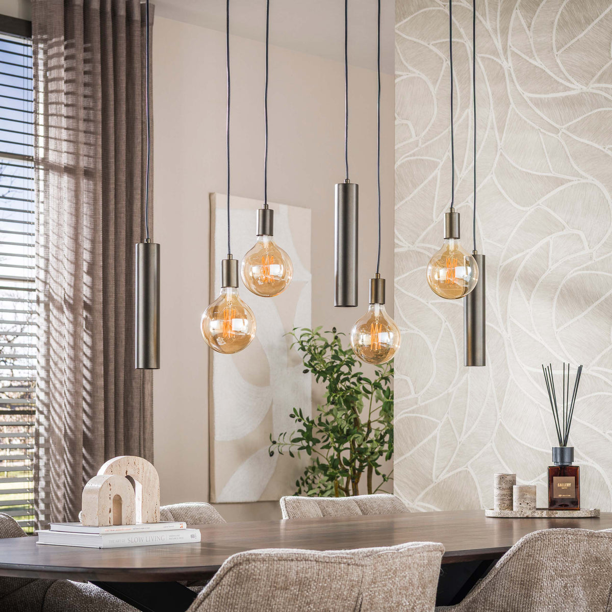 Pendelleuchte – 100×28×150 cm – Beige | Modell N0386