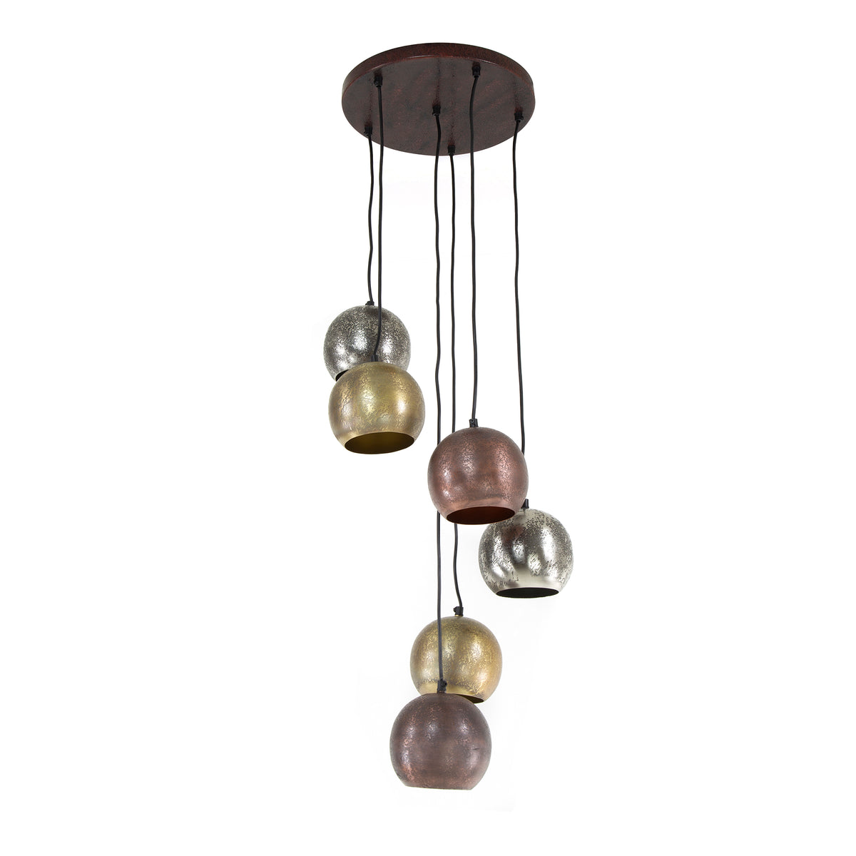 Pendelleuchte – 40×40×150 cm – Mattnickel-Mix | Modell N0389