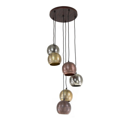 Pendelleuchte – 40×40×150 cm – Mattnickel-Mix | Modell N0389
