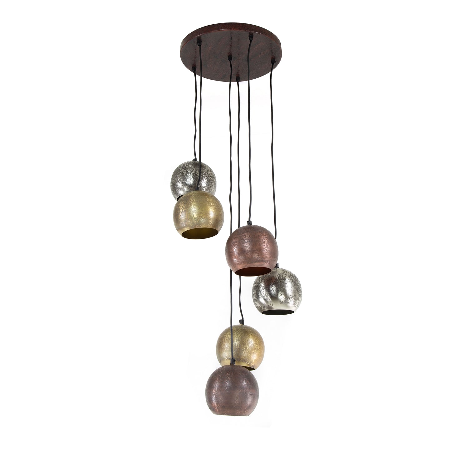 Pendelleuchte – 40×40×150 cm – Mattnickel-Mix | Modell N0389