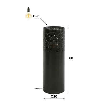 Stehleuchte – 20×20×60 cm – Schwarznickel | Modell N0390