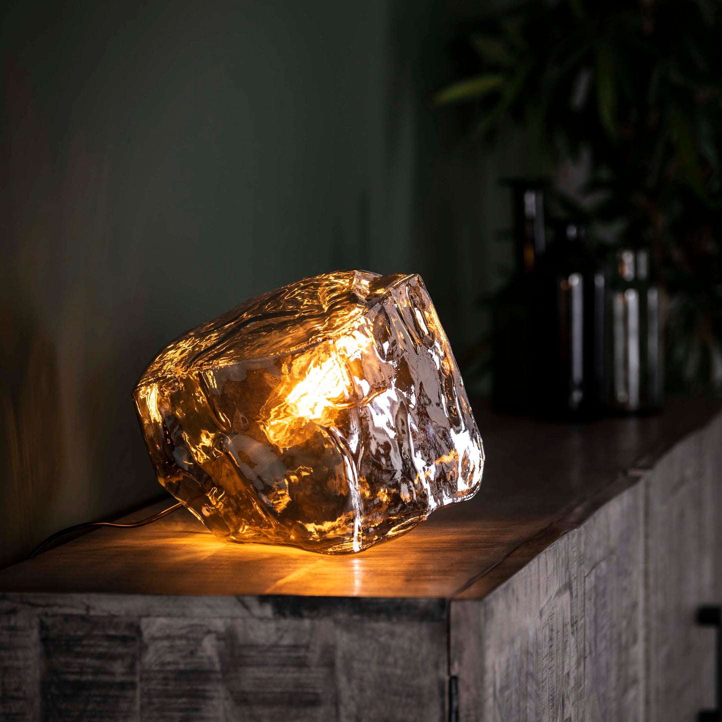 Tischleuchte – 28×28×28 cm – Chromglas | Modell N0397