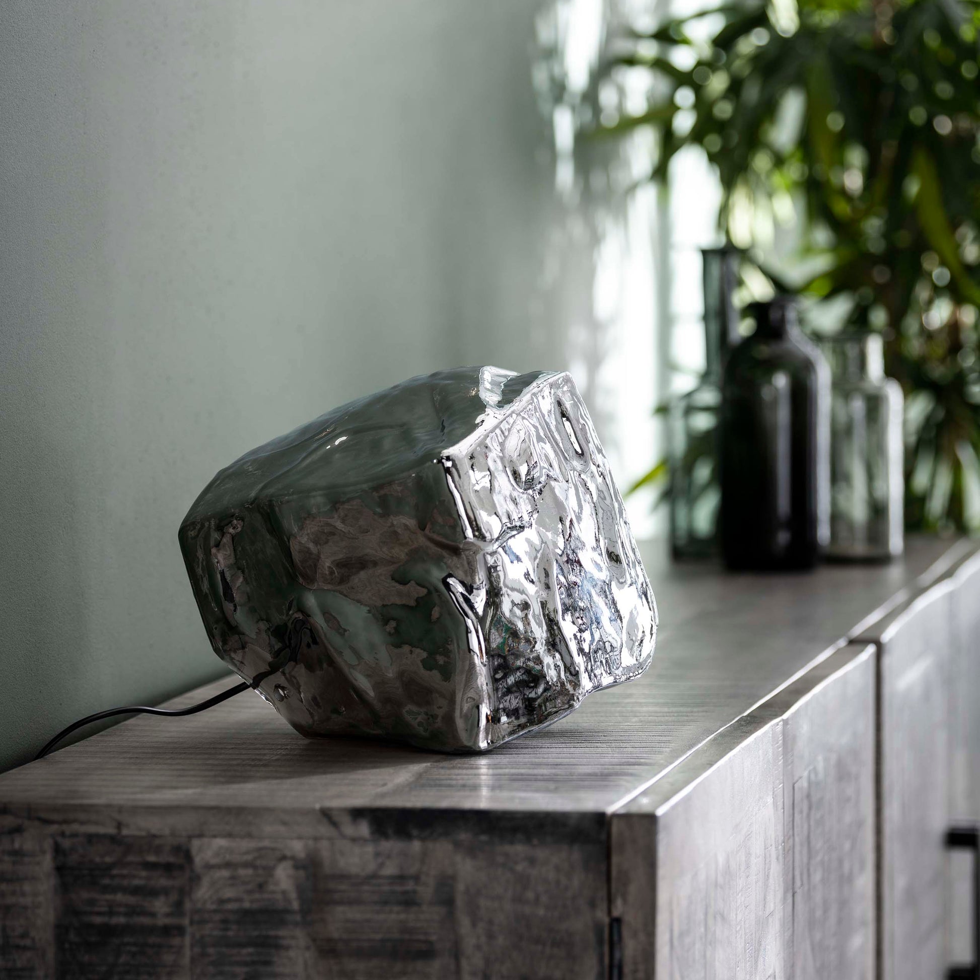 Tischleuchte – 28×28×28 cm – Chromglas | Modell N0397