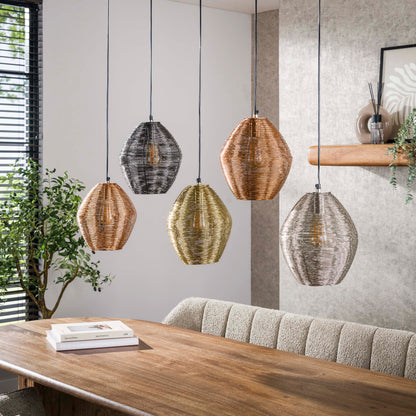 Pendelleuchte – 118×26×150 cm – Mattnickel-Mix | Modell N0401