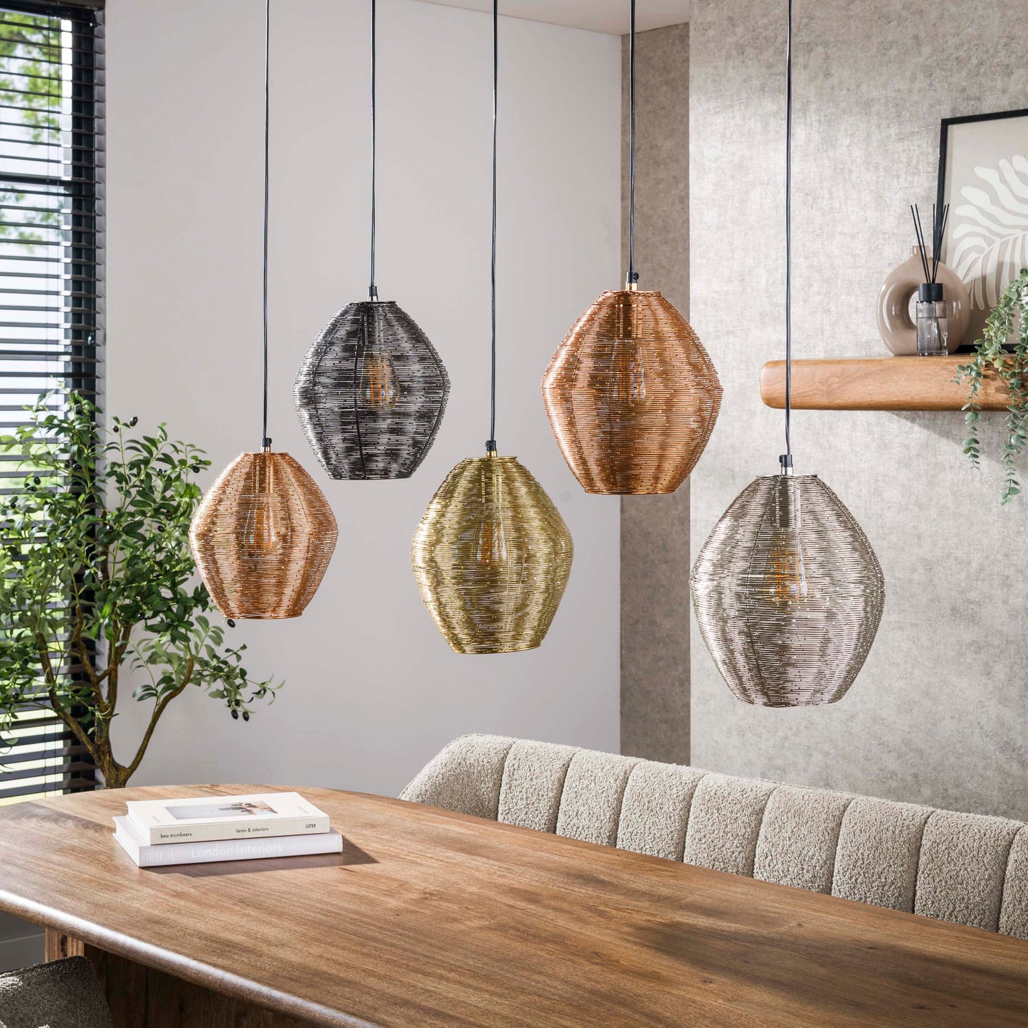 Pendelleuchte – 118×26×150 cm – Mattnickel-Mix | Modell N0401