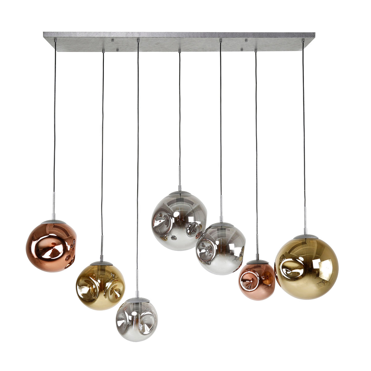 Pendelleuchte – 145×50×150 cm – Alt Silber | Modell N0423