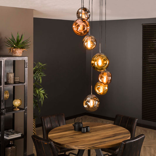 Pendelleuchte – 40×40×280 cm – Alt Silber | Modell N0424