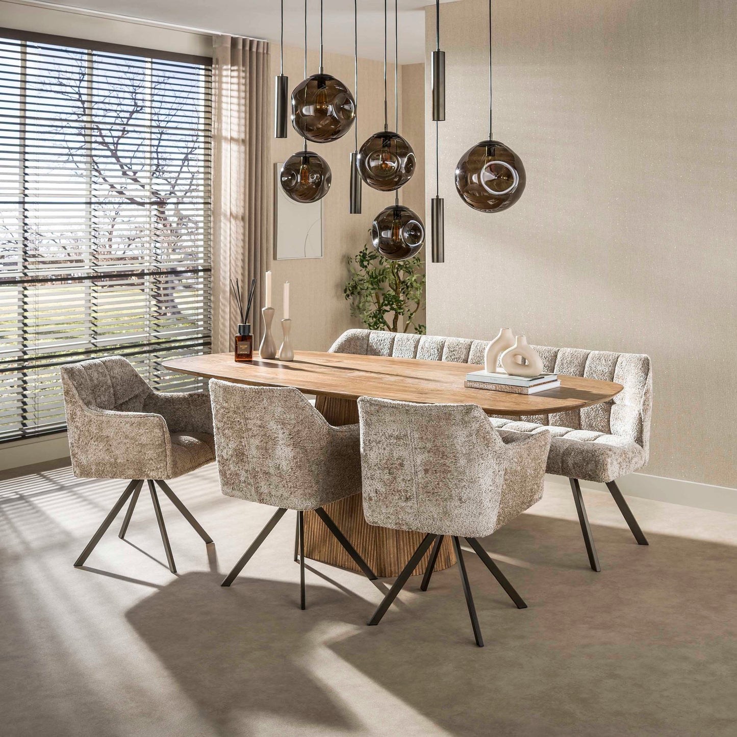 Pendelleuchte – 133×60×150 cm – Sienna braun | Modell N0426