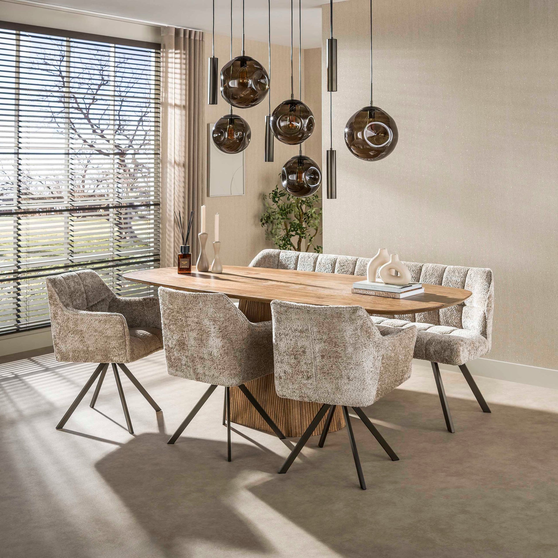 Pendelleuchte – 133×60×150 cm – Sienna braun | Modell N0426