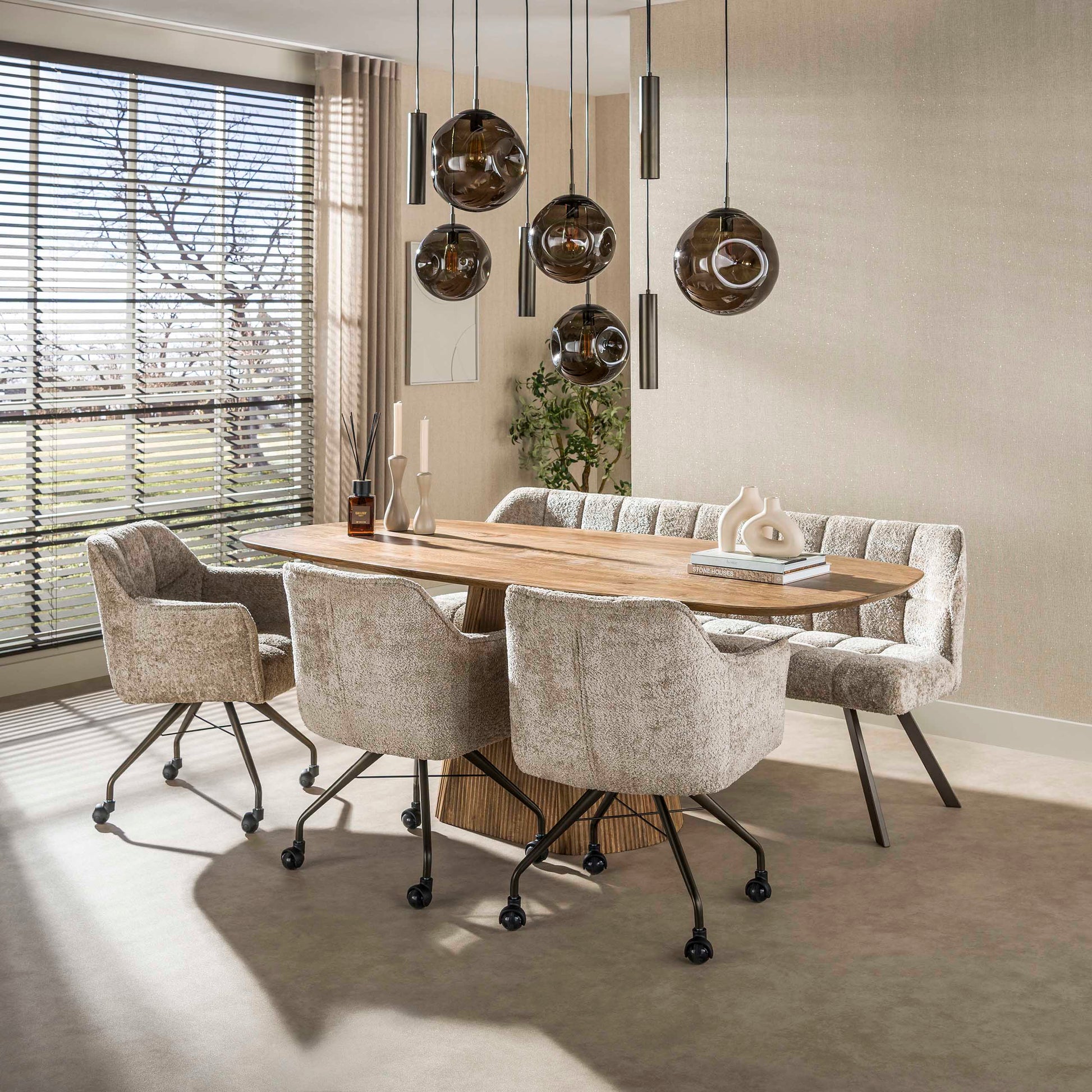 Pendelleuchte – 133×60×150 cm – Sienna braun | Modell N0426