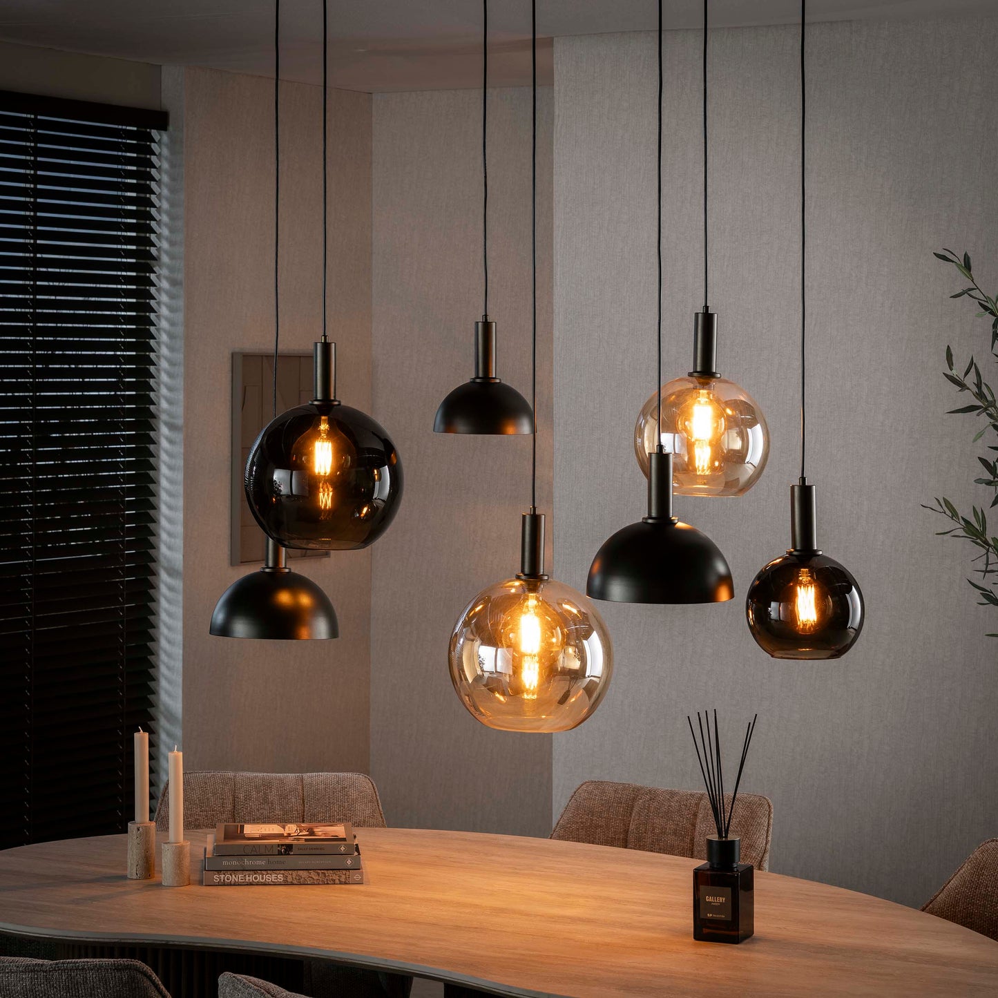 Pendelleuchte – 145×55×150 cm – Sienna braun | Modell N0430