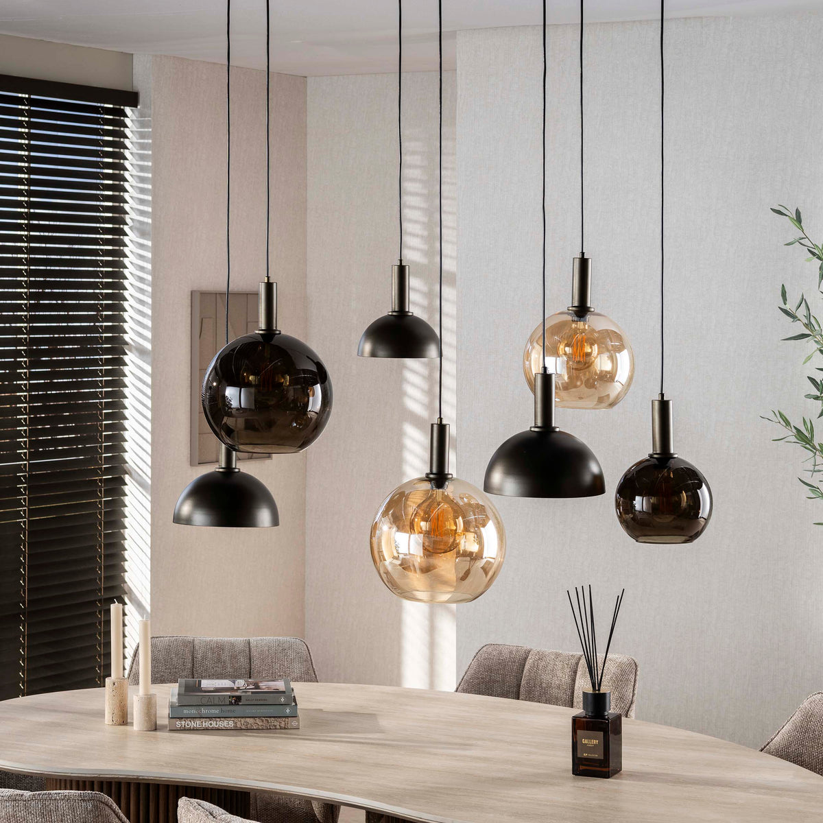 Pendelleuchte – 145×55×150 cm – Sienna braun | Modell N0430