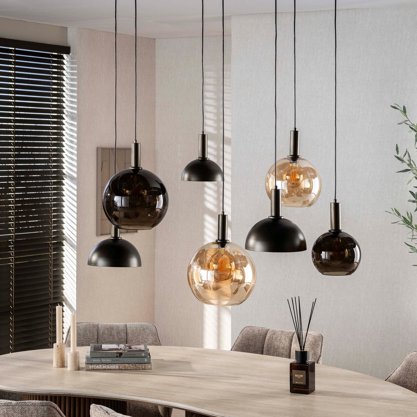 Pendelleuchte – 145×55×150 cm – Sienna braun | Modell N0430