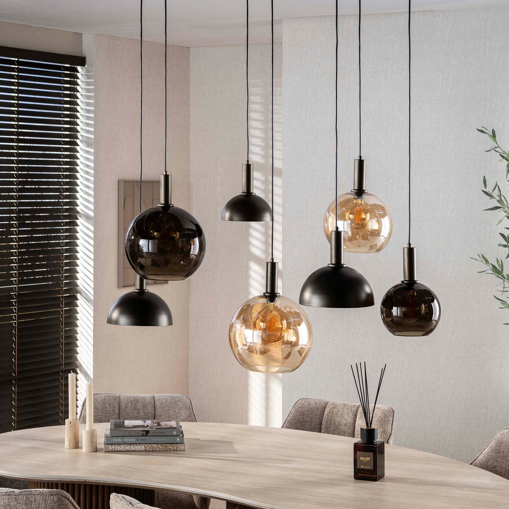 Pendelleuchte – 145×55×150 cm – Sienna braun | Modell N0430