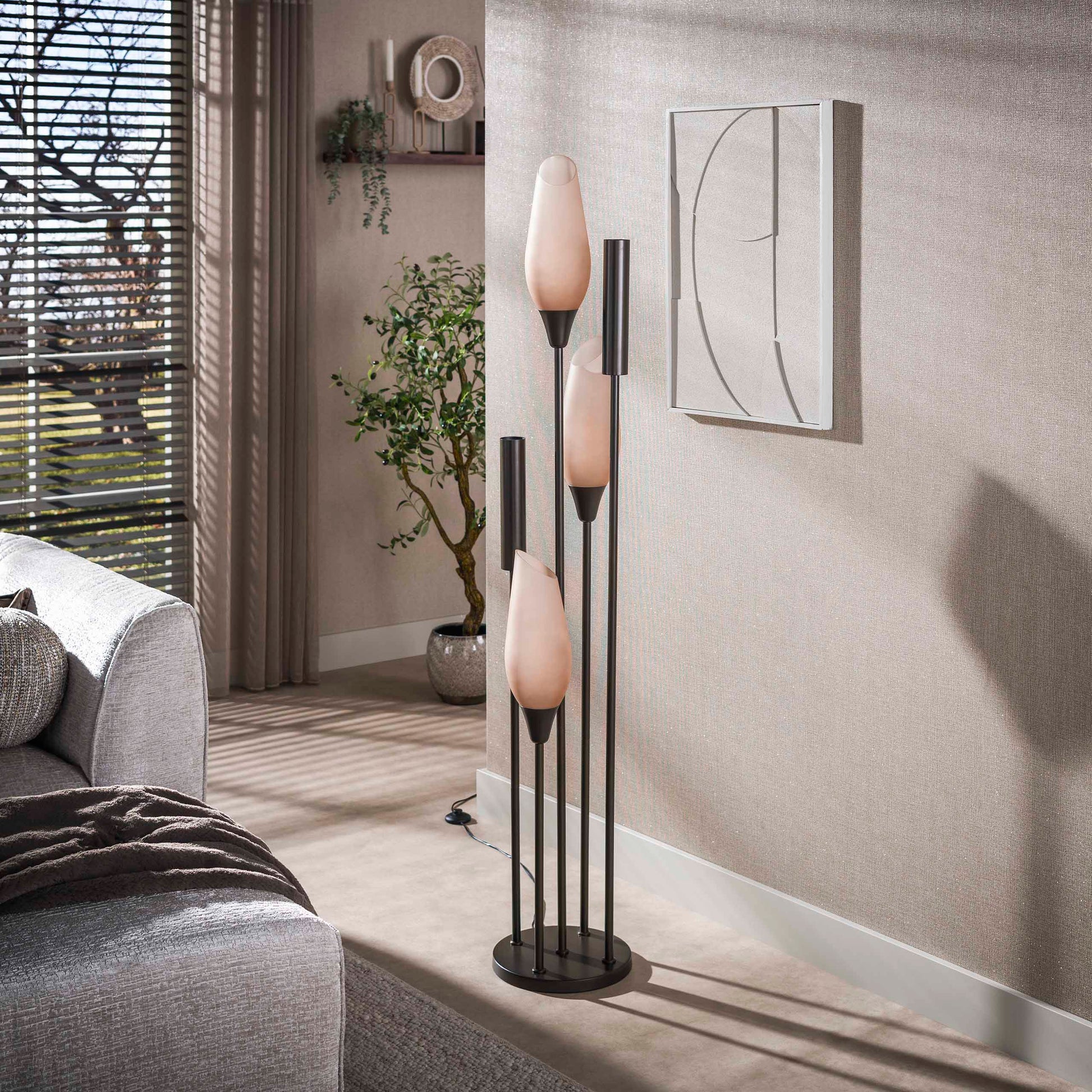 Stehleuchte – 35×35×178 cm – Sienna braun-frosted | Modell N0443