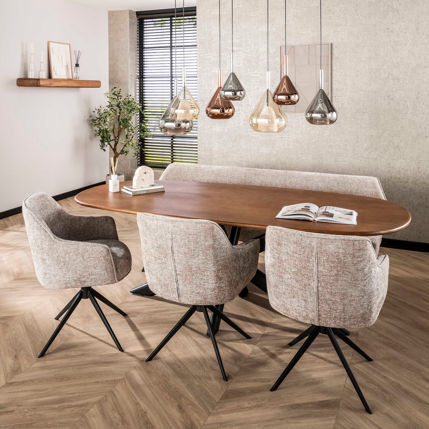Pendelleuchte – 120×40×150 cm – Schwarz | Modell N0448