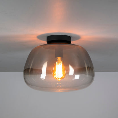 Deckenleuchte – 36×36×22 cm – Amberfarbenes Glas | Modell N0451