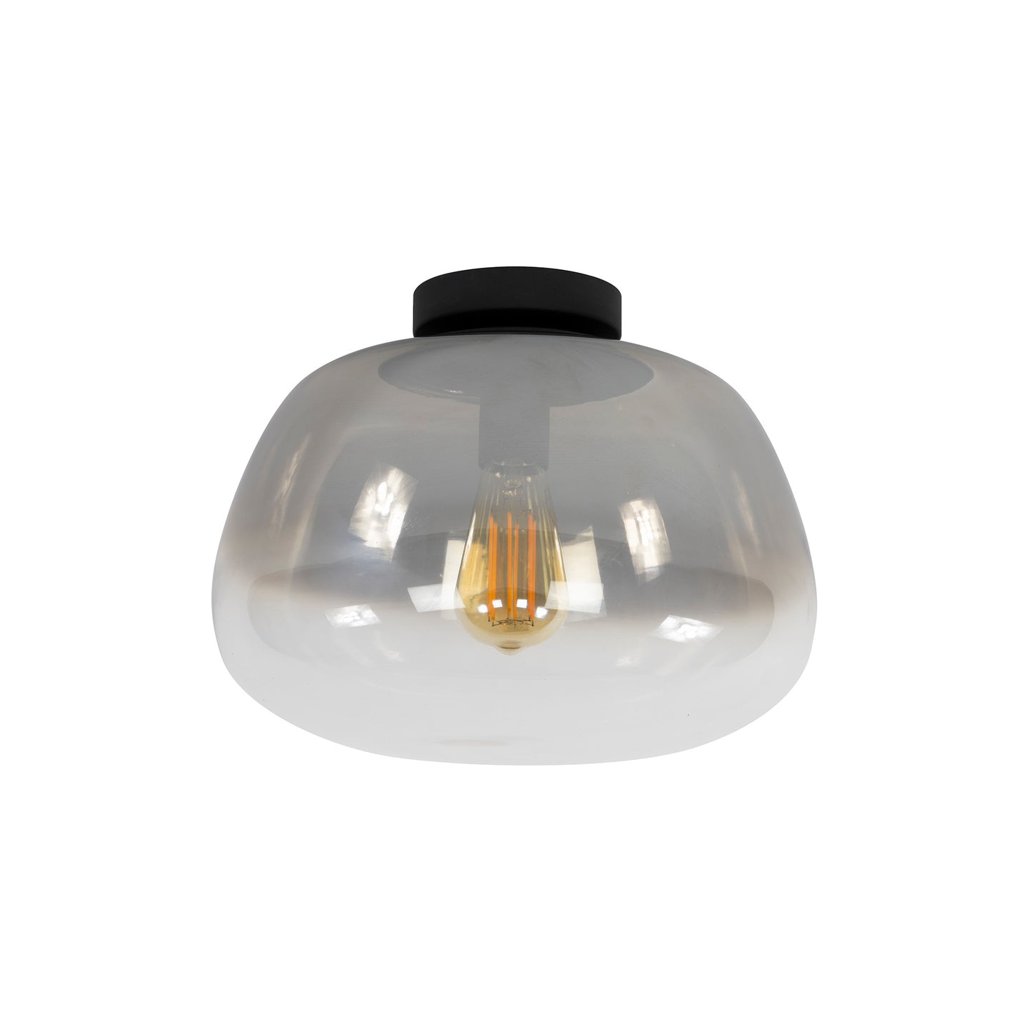 Deckenleuchte – 36×36×22 cm – Amberfarbenes Glas | Modell N0451